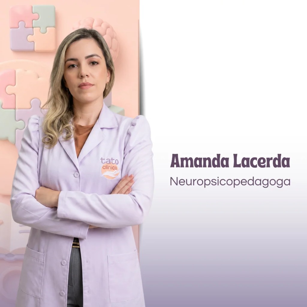 Amanda Lacerda, neuropsicopedagoga na Tato Clínica
